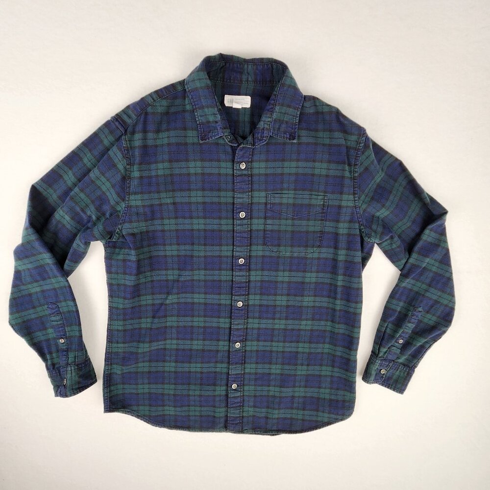 GAP Womens Plaid Long Sleeve Button Down Shirt Size M Dancing Queen